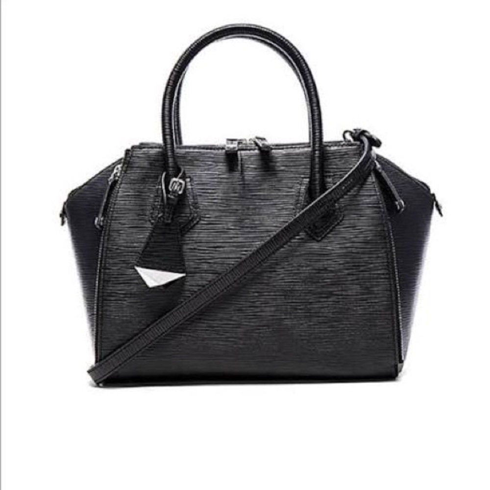 REBECCA MINKOFF PERRY SATCHEL SAFFIANO LEATHER
